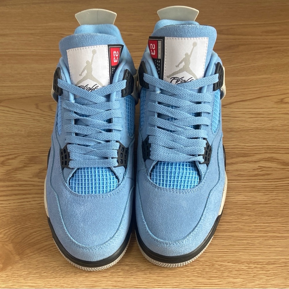 Brand New Retro 4 ‘University Blue’ -Men's Suede Basketball Sneakers Trainers - Picture 2 of 5
